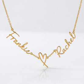 Personalised Double Name Heart Necklace | HBD Jewellery