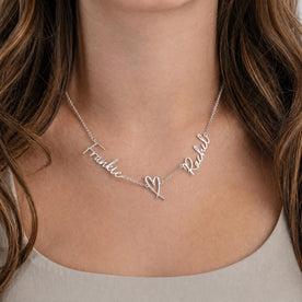 Personalised Double Name Heart Necklace | HBD Jewellery