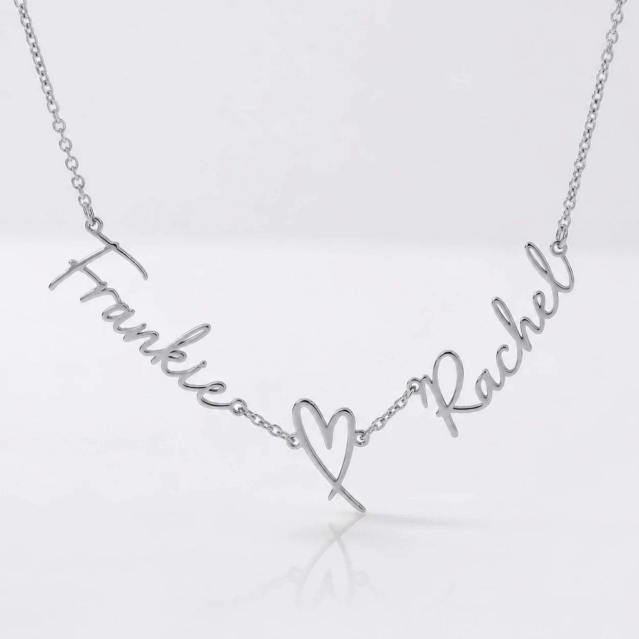 Personalised Double Name Heart Necklace | HBD Jewellery