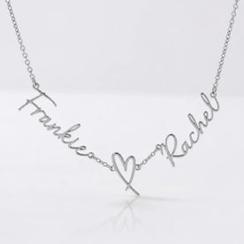Personalised Double Name Heart Necklace | HBD Jewellery