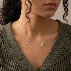 Personalised Double Name Necklace | Two Name Necklace | HBD
