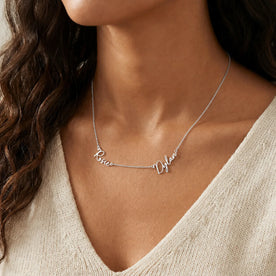 Personalised Double Name Necklace | Two Name Necklace | HBD