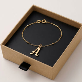 Initial Bracelet | Any Letter, 4 Styles | Gold, Silver & Platinum