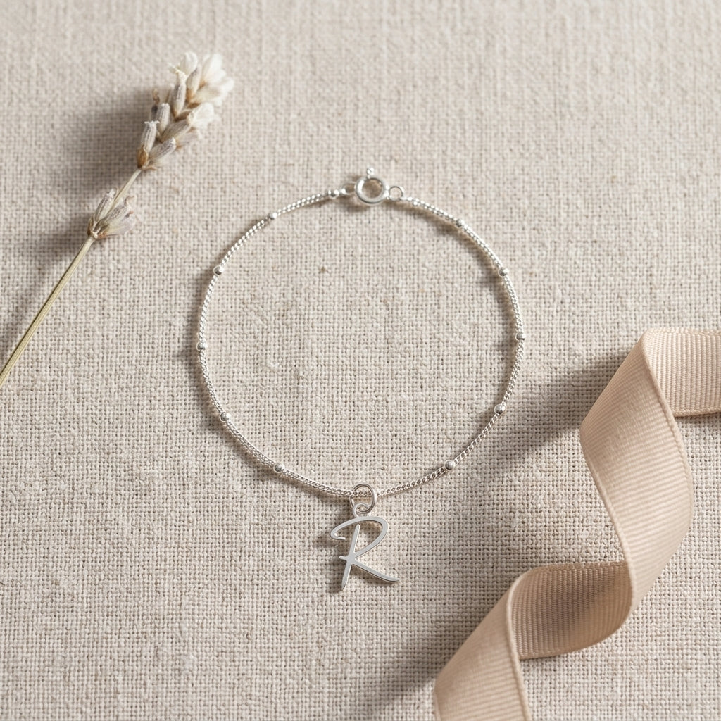 Initial Bracelet | Any Letter, 4 Styles | Gold, Silver & Platinum