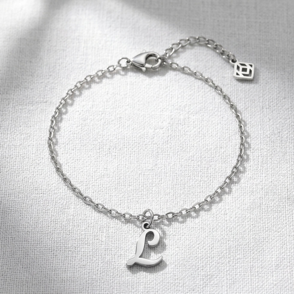 Initial Bracelet | Any Letter, 4 Styles | Gold, Silver & Platinum