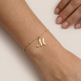 Initial Bracelet | Any Letter, 4 Styles | Gold, Silver & Platinum