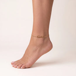 Personalised Name Anklet | Gold or Silver | HBD
