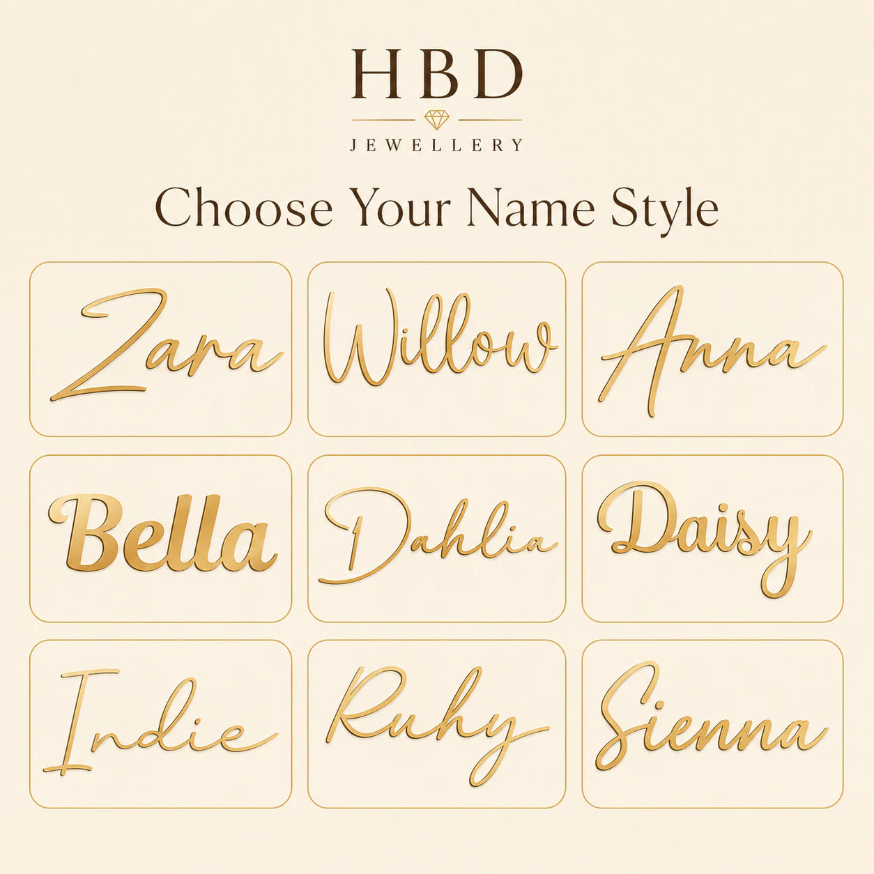 Double Name Necklace with Heart | Personalised Two Name Necklace | HBD