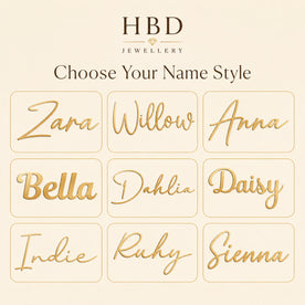 Double Name Necklace with Heart | Personalised Two Name Necklace | HBD
