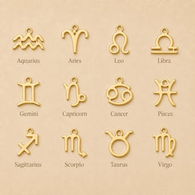 Personalised Name & Zodiac Necklace Set | Star Sign Jewellery | HBD