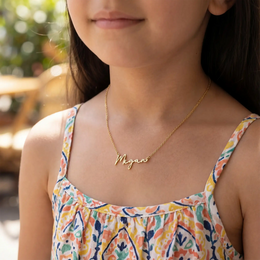 Kids Name Necklace – Personalised Children’s Jewellery in Silver or Gold – Font3