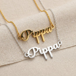 Pippa Name Necklace | 18ct Gold, Silver & Vermeil | Ready to Ship