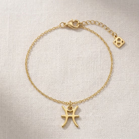 Pisces Zodiac Bracelet | Star Sign Charm, Gold & Silver