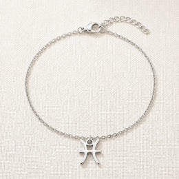 Pisces Zodiac Bracelet | Star Sign Charm, Gold & Silver