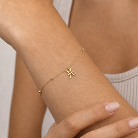 Pisces Zodiac Bracelet | Star Sign Charm, Gold & Silver