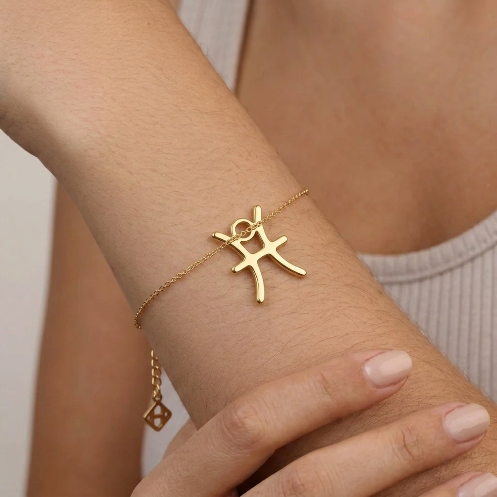 Pisces Zodiac Bracelet | Star Sign Charm, Gold & Silver