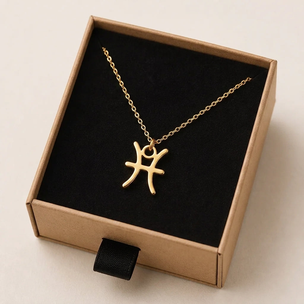 Pisces Zodiac Necklace | Star Sign Pendant, Gold & Silver