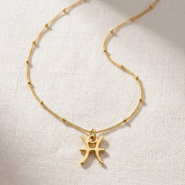 Pisces Zodiac Necklace | Star Sign Pendant, Gold & Silver