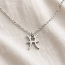 Pisces Zodiac Necklace | Star Sign Pendant, Gold & Silver