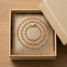 Plain Flat Belcher Necklace in 18ct Gold or Sterling Silver