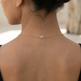 Plain Flat Belcher Necklace in 18ct Gold or Sterling Silver