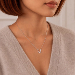 Horseshoe Necklace in Gold, Silver & Vermeil | HBD
