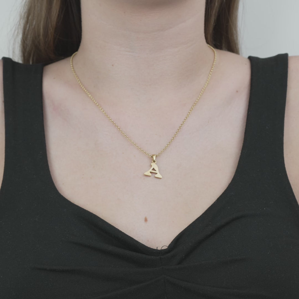 Custom Initial Necklace in Gold, Silver or Vermeil – Custom Letter Pendant by Gigi & Maple