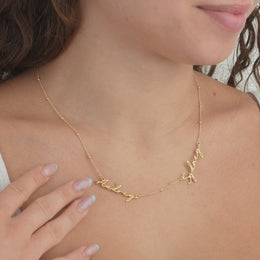Personalised Double Name Necklace | Two Name Necklace | HBD