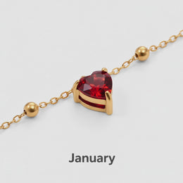 Heart Birthstone Necklace