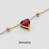 Heart Birthstone Necklace