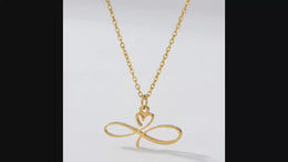 Infinity Heart Necklace - Personalised Infinity Style Necklace in Gold or Silver