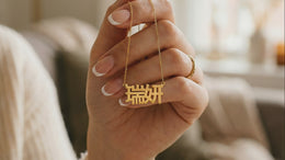 Korean Name Necklace - Personalised Hangul Name Necklace | 한글 이름 목걸이