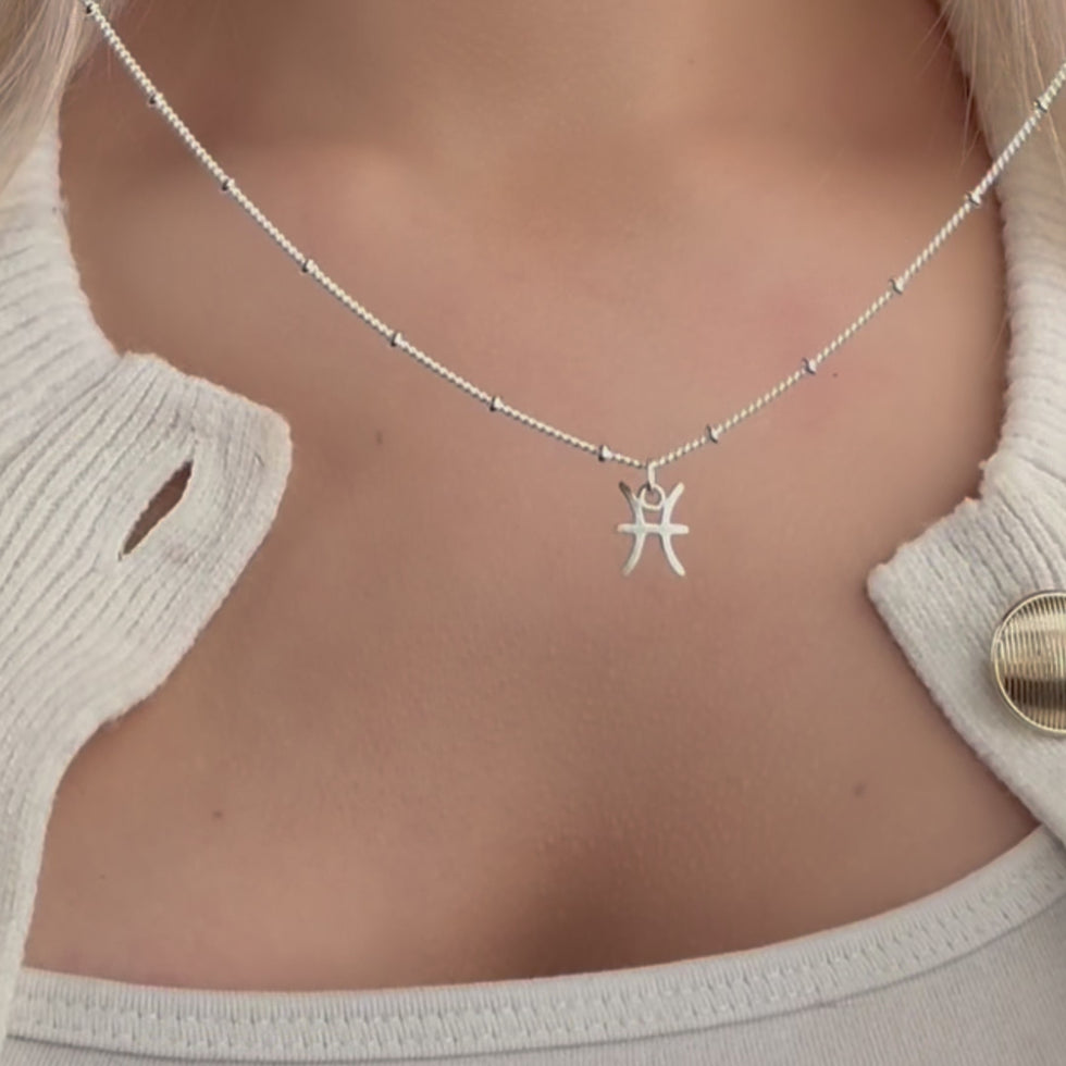 Zodiac Necklace | All 12 Star Signs | Gold, Silver & Platinum