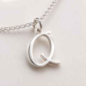 Q Bracelet | Initial & Letter Q Charm, Gold & Silver