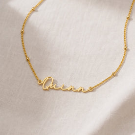 Quinn Name Necklace | 18ct Gold, Silver & Vermeil | Ready to Ship