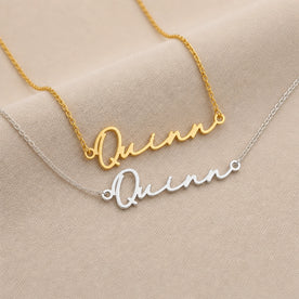Quinn Name Necklace | 18ct Gold, Silver & Vermeil | Ready to Ship
