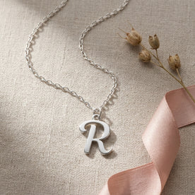 R Necklace | Initial & Letter R Pendant, Gold & Silver