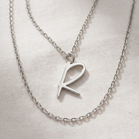 R Necklace | Initial & Letter R Pendant, Gold & Silver