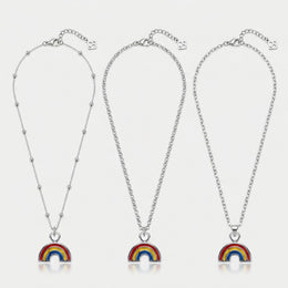Rainbow Charm Necklace & Bracelet