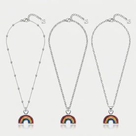Rainbow Charm Necklace & Bracelet