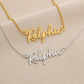 Ralphie Name Necklace | 18ct Gold, Silver & Vermeil | Ready to Ship