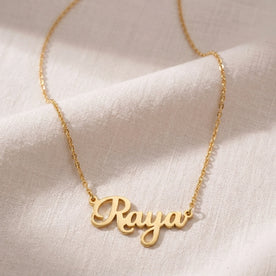 Raya Name Necklace | 18ct Gold, Silver & Vermeil | Ready to Ship