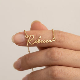 Rebecca Name Necklace | 18ct Gold, Silver & Vermeil | Ready to Ship