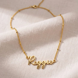 Reggie Name Necklace | 18ct Gold, Silver & Vermeil | Ready to Ship
