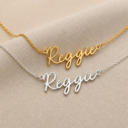 Reggie Name Necklace | 18ct Gold, Silver & Vermeil | Ready to Ship