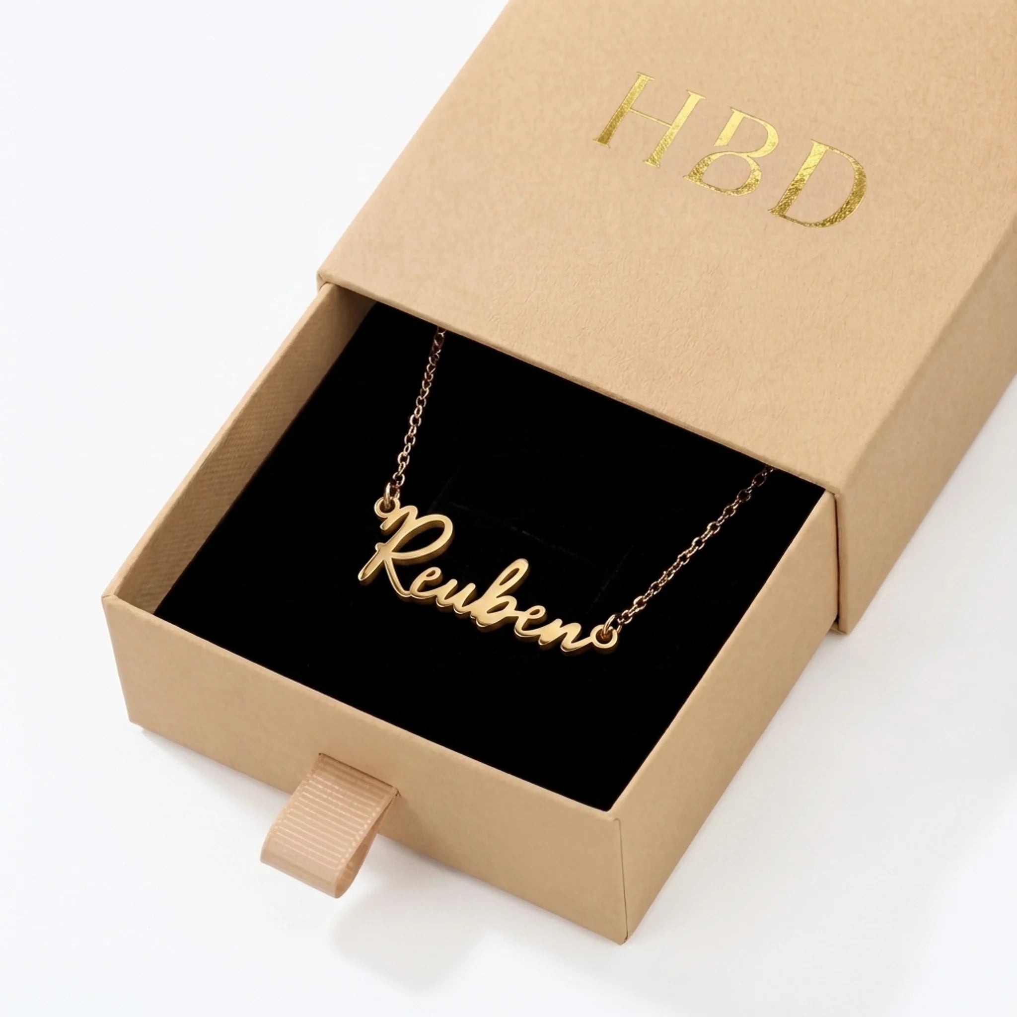 Reuben Name Necklace | 18ct Gold, Silver & Vermeil | Ready to Ship