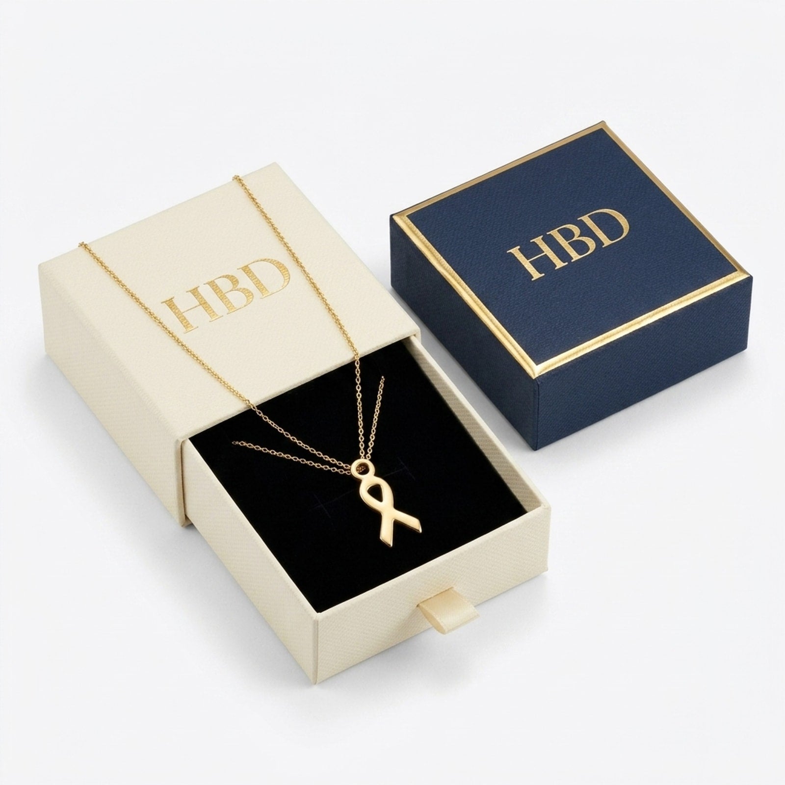 Ribbon Charm Necklace & Bracelet