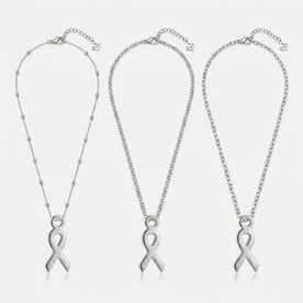 Ribbon Charm Necklace & Bracelet