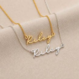 Riley Name Necklace | 18ct Gold, Silver & Vermeil | Ready to Ship