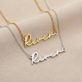 River Name Necklace | 18ct Gold, Silver & Vermeil | Ready to Ship